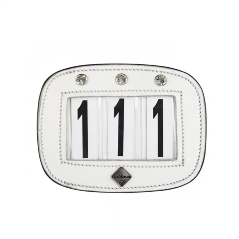 LeMieux Diamante Saddle Number Holder - White 